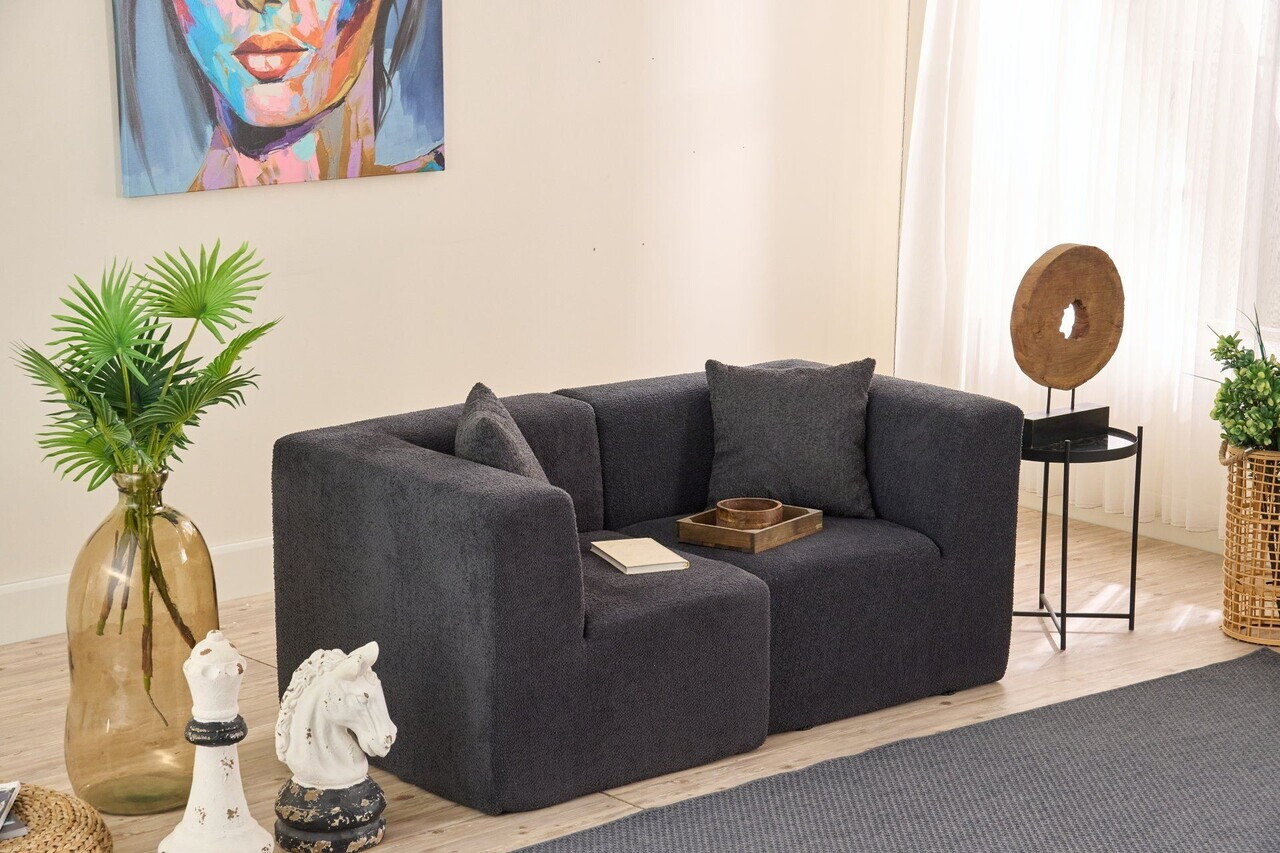 Canapea 2 locuri, Atelier del Sofa, 613LFS1119, Antracit — imaginea 3