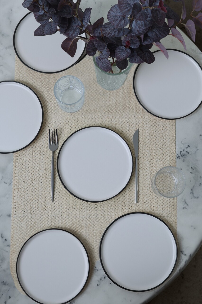 Set platouri servire desert, Hermia, 275KRM2521, Eco-Friendly, Alb mat - imagine 2