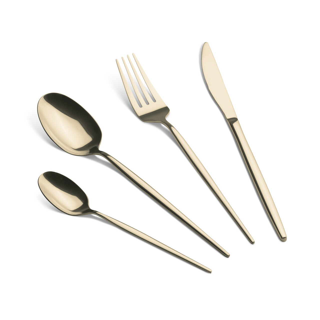 Set tacamuri 24 piese Berlinger Haus, Cutlery, model rotunjit, inox, sampanie - imagine 8