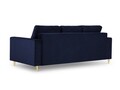 Canapea extensibila, Mimosa, Mazzini Sofas, 3 locuri, cu lada de depozitare, 220x100x92 cm, catifea, albastru regal