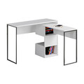Birou pliabil Badau, Pakoworld, 110x37x77 cm, PAL/fier, alb/negru