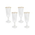 Set de pahare de vin, Hermia, 666HAC2121, Sticla, Auriu / Transparent