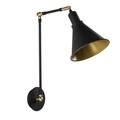 Aplica de perete Berceste N-682, Noor, 20 x 56 cm, 1 x E27, 100W, negru