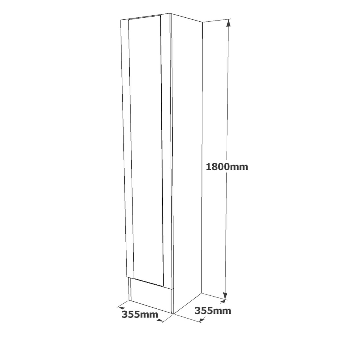 Cuier de perete, Locelso, ML18, 90x180x34 cm, Maro