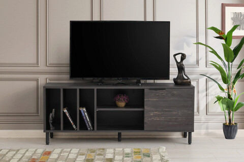 Comoda tv, kalune design, kaysersberg, 140x55x40 cm, maro inchis