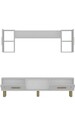 Comoda TV, Hanah Home, Yosun Bohem, 150x44.6x29.6 cm, PAL , Stejar alb / safir