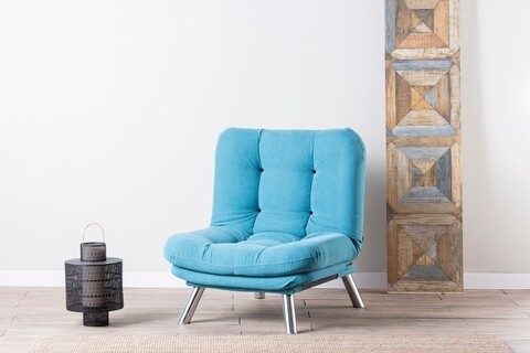 Fotoliu extensibil Misa Solo, Futon, 135×88 cm, metal, turcoaz 135x88 imagine model 2022