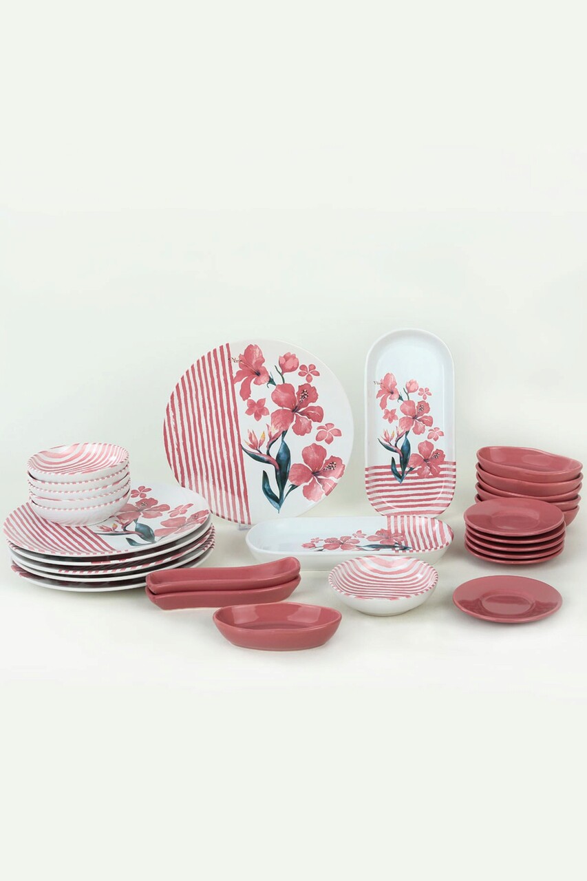 Set de mic dejun, Keramika, 275KRM1796, Ceramica , Farfurie intinsa 26 cm, Multicolor