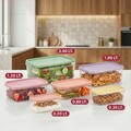 Set cutie de depozitare (6 bucăți), L'essentiel Maison, 734LRN2101, Dimensiune: 0,8 lt (1 bucată), Multicolor