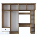 Set dormitor studiu, Rani, BA122, PAL, Nuc/Alb