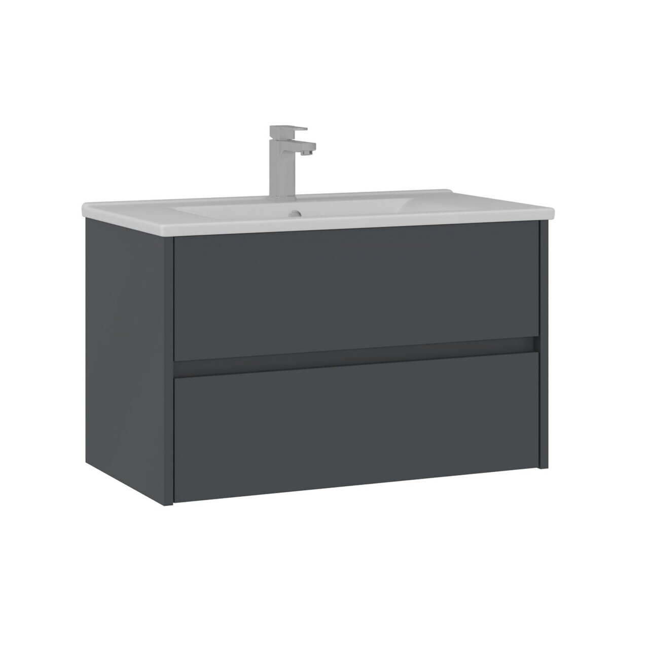 Dulap de baie cu chiuvetă, Hanah Home, Side 85 v2, Antracit mat — imaginea 4