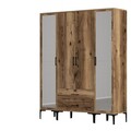 Dulap pentru haine, Hommy Craft, Kumsal RTR, 160x47.5x201.4 cm, PAL, Maro