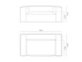 Canapea 2 locuri, Nuria-215, Micadoni Home, 170x110x72 cm, tesatura structurata chenille, bej