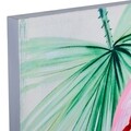 Tablou decorativ, Flamingo, Creaciones Meng, 90x120 cm, canvas/lemn de brad