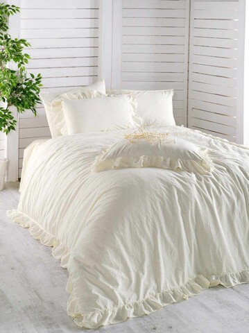 Lenjerie de pat dubla, L'essentiel Maison, Exclusive, Alb