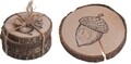 Set 4 suporturi pentru pahare Acorn, 8x11.5 cm, lemn, maro