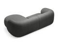 Coltar dreapta 2 locuri, Kate, Micadoni, 255x176x76 cm, tesatura boucle, gri inchis