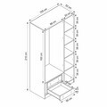 Dulap pentru haine, Hanah Home, Alin, 105x210x52 cm, Alb / Stejar