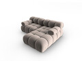 Coltar modular dreapta 3 locuri, Bellis-51, Micadoni Home, 188x155x70 cm, catifea, cappuccino