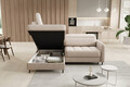 Coltar extensibil stanga 3 locuri ELTAP, LT-18RAQ, Barea, 208x160x100 cm, lemn/poliester, bej