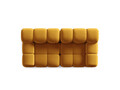 Canapea modulara 2 locuri, Bellis-51, Micadoni Home, 188x94x70 cm, catifea, galben