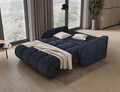 Canapea extensibila 3 locuri ELTAP, Deverio, 154x103x83 cm, lemn/poliester, albastru