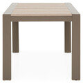 Masuta colt pentru gradina/terasa Tropicana, 55.9x61.3x50.9 cm, aluminiu, maro/bej