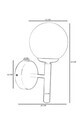 Aplica de perete, Opviq, 534LUN6802, Miere / Aur