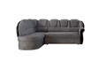 Coltar extensibil stanga 3 locuri ELTAP, L-049, Lord, 243x180x112 cm, lemn/poliester, gri/negru