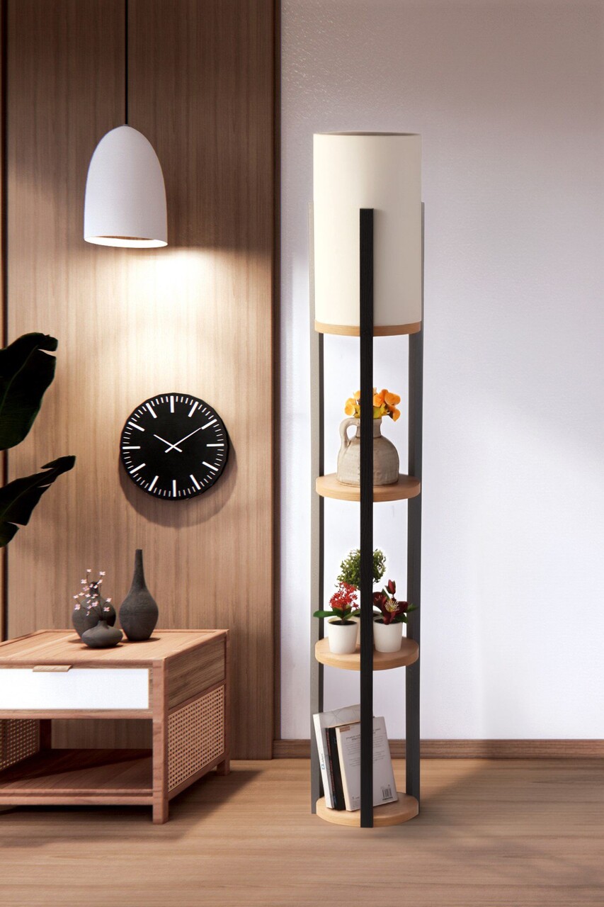 Lampadar, L'essentiel Maison, 390FLH2281, Natural/Negru