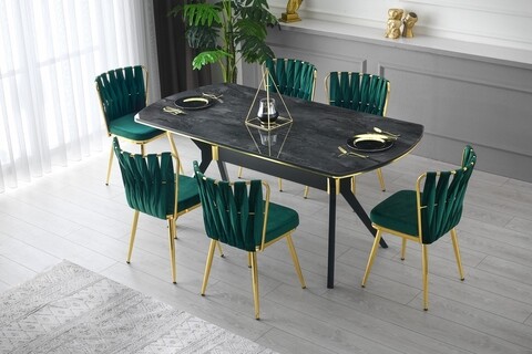 Masa dining, Nmobb, Ikon, 180 x 77 x 90 cm, mdf/plastic, antracit mezoni imagine noua 2022