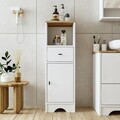 Dulap de baie, Hanah Home, 2389, 35x107.6x31 cm, MDF-LAM, Alb mat