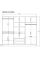 Dulap pentru haine, Rabi, Rb-168-01-006, 210x184x52 cm, Alb mat