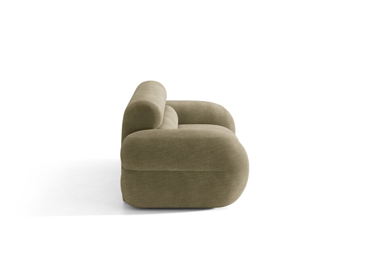 Canapea 3 locuri, Neo, Micadoni Home, 220x100x83 cm, tesatura Chenille, verde oliv deschis — imaginea 6