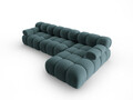 Coltar modular dreapta 4 locuri, Bellis-51, Micadoni Home, 282x155x70 cm, catifea, turcoaz