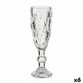 Set 6 pahare de sampanie Diamond, Vivalto, 170 ml, sticla, transparent