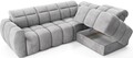 Coltar extensibil dreapta 4 locuri ELTAP, RT-04SO, Falconn, 258x208x107 cm, lemn/poliester, gri