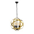 Lustra, Opviq, 892OPV1516, Metal, Aur/Negru