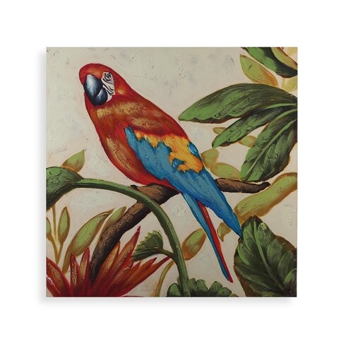 Tablou decorativ parrot, versa, 80 x 80 cm, canvas