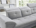 Coltar extensibil dreapta 5 locuri ELTAP, RT-04AU, Inferne, 297x210x107 cm, lemn/poliester, gri deschis