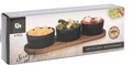 Set boluri pentru gustari Rectangle, 4 piese, ceramica, albastru