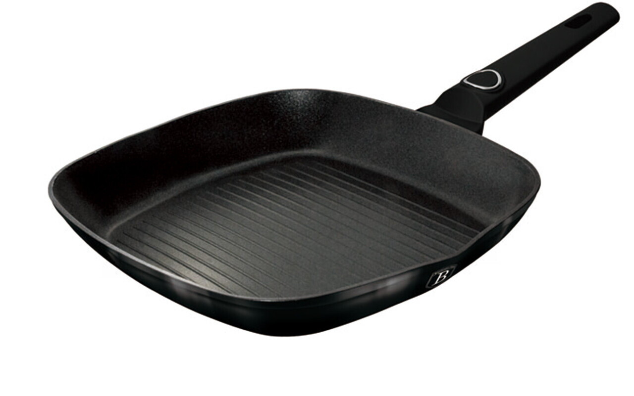 Tigaie grill Berlinger Haus, Black Vantage, 28 cm, 2.1 L, aluminiu forjat, negru lucios - imagine 3