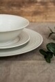 Serviciu de masa 18 piese Linear, Duo, portelan, alb