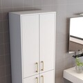Dulap multifunctional, Hommy Craft, Berlin A, 60x202x35 cm, PAL, Alb/Auriu