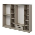 Dulap pentru haine, Hanah Home, Nisa, 270x210x52 cm, Gresie