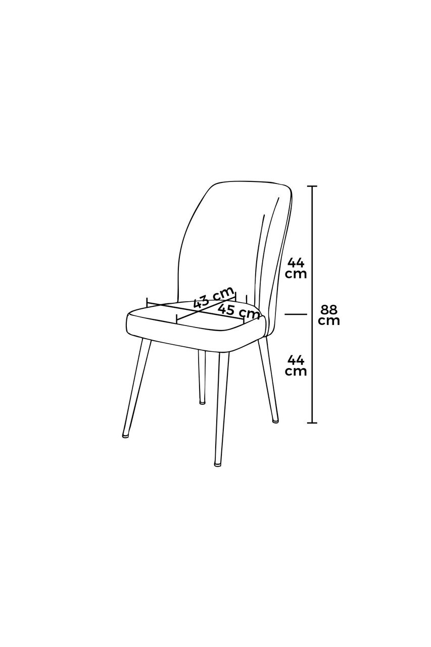 Set scaune 2 piese, Hanah Home, Platinum, Verde kaki / Alb — imaginea 2