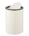 Cos de gunoi, Wenko, Inca, 18.5 x 18.5 x 25.5 cm, 5 L, plastic, crem/negru