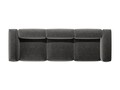 Canapea 4 locuri, Bergamo, Cosmopolitan Design, 364x108x70 cm, tesatura structurata, grafit