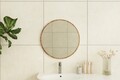 Oglinda decorativa, Siam, Ozze, 60x60x2.2 cm, MDF , Alb/Maro