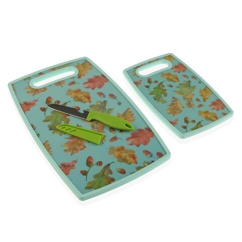 Set 2 tocatoare si 1 cutit cu teaca hojas, versa, 23 x 27 cm / 19 x 30 cm, polipropilena